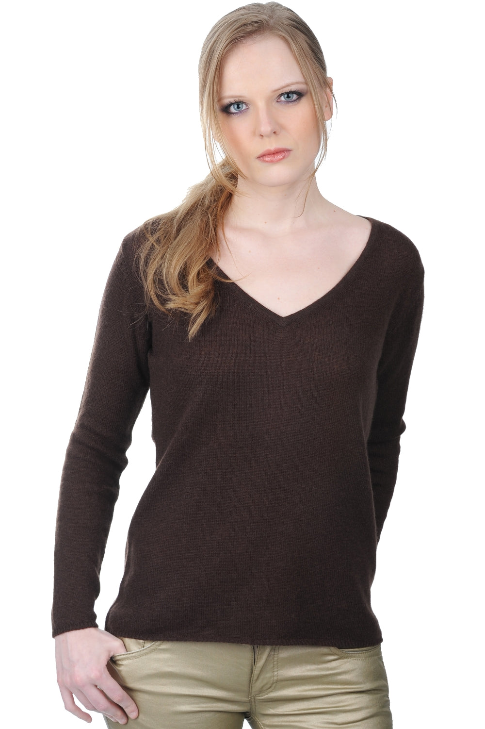 Flavie women's cashmere - cappuccino - Mahogany
