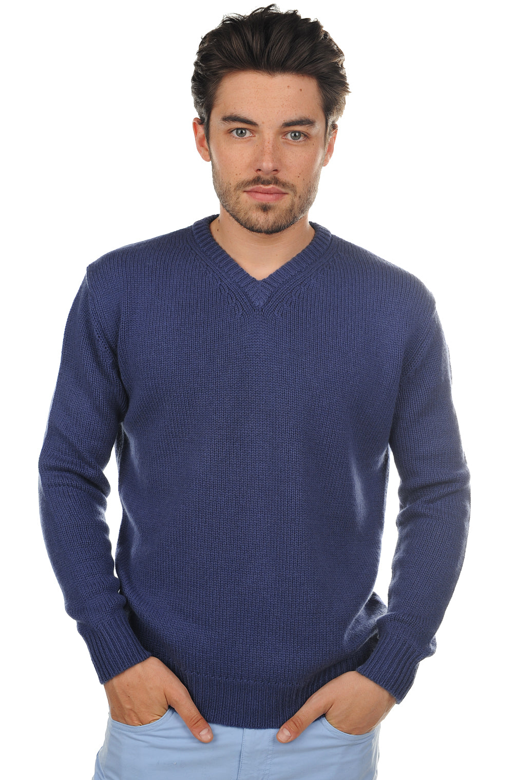Atman men's cashmere jumper - deep blue - Mahogany