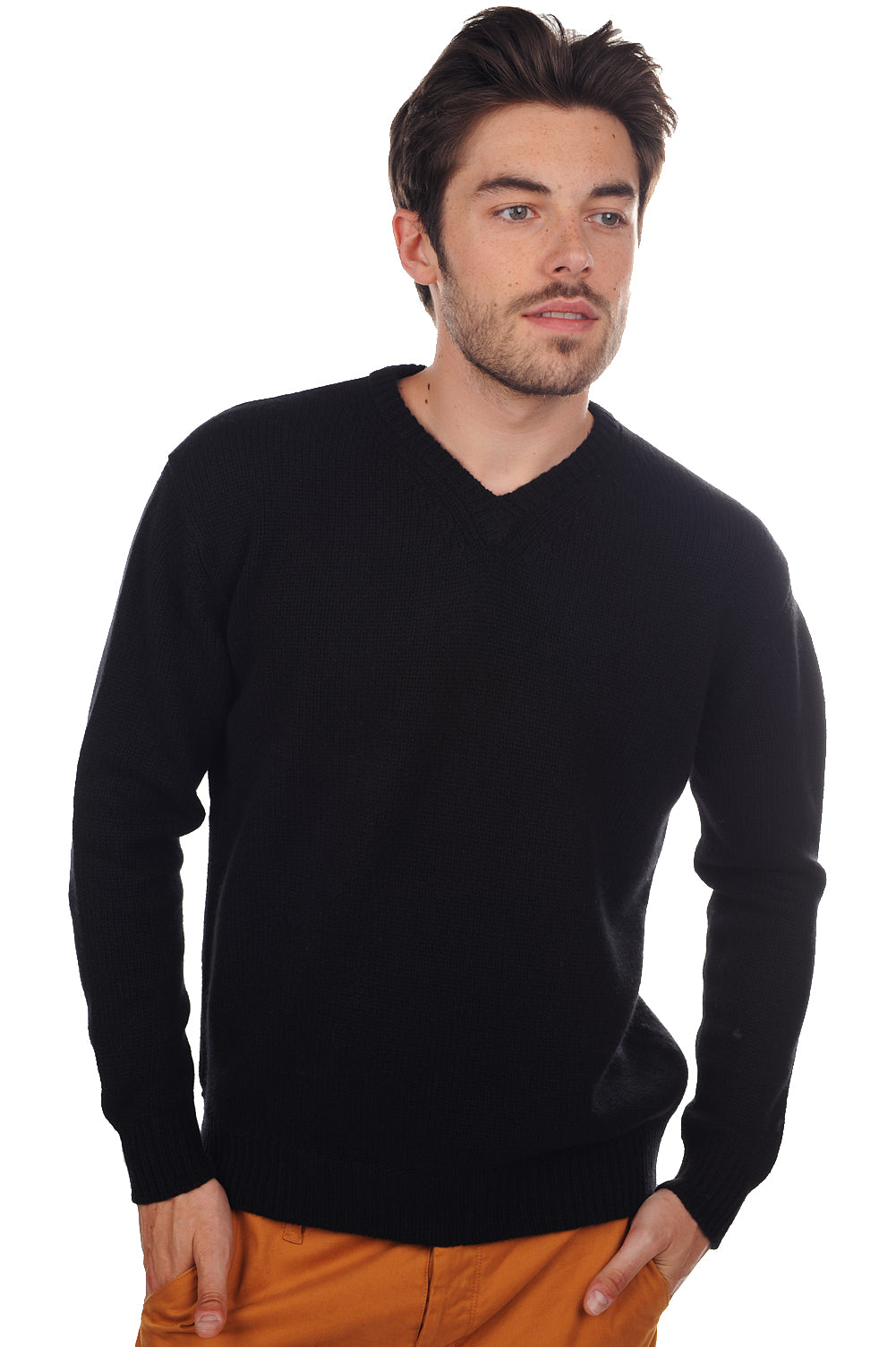 Atman men's cashmere jumper - black - Mahogany