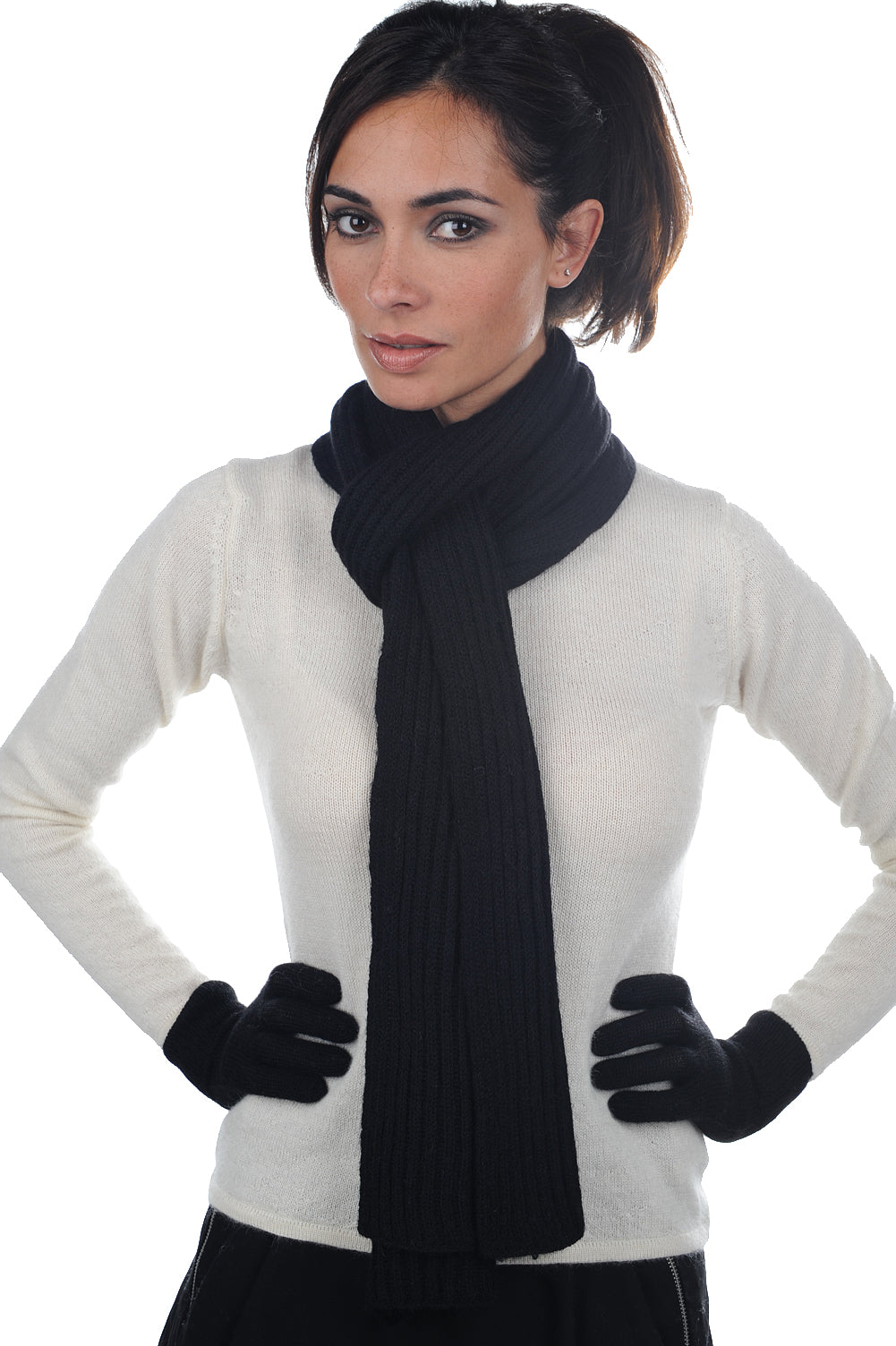 Manine-Alpaga in unisex baby alpaca - black - Mahogany