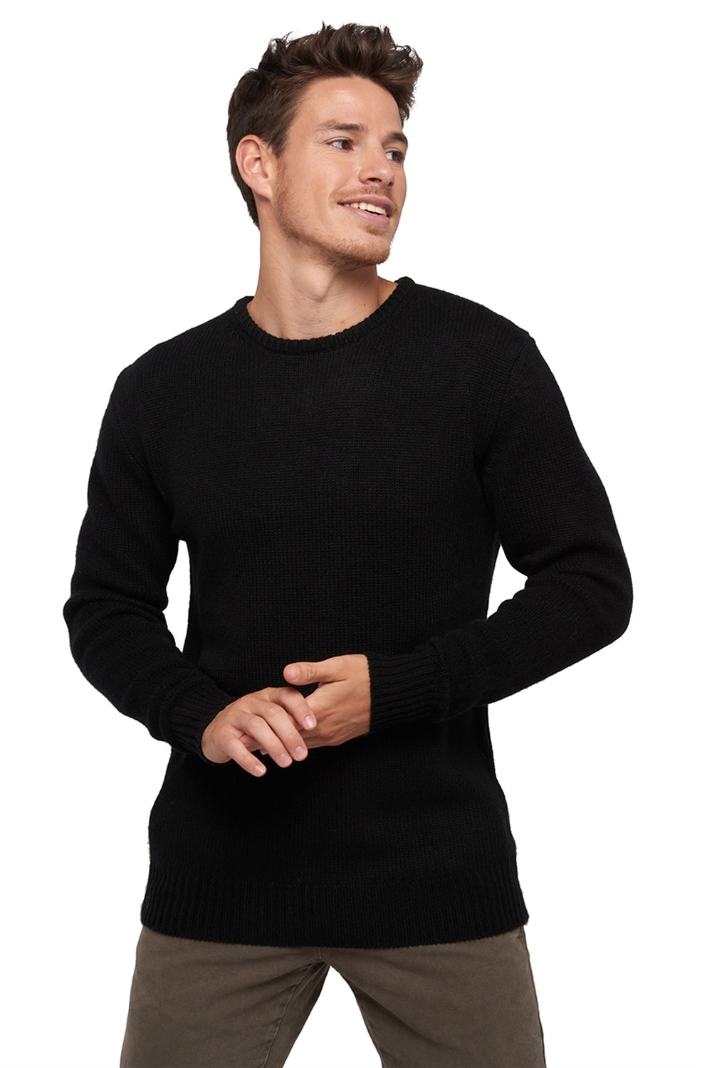 Bilal men's cashmere jumper - black - Mahogany
