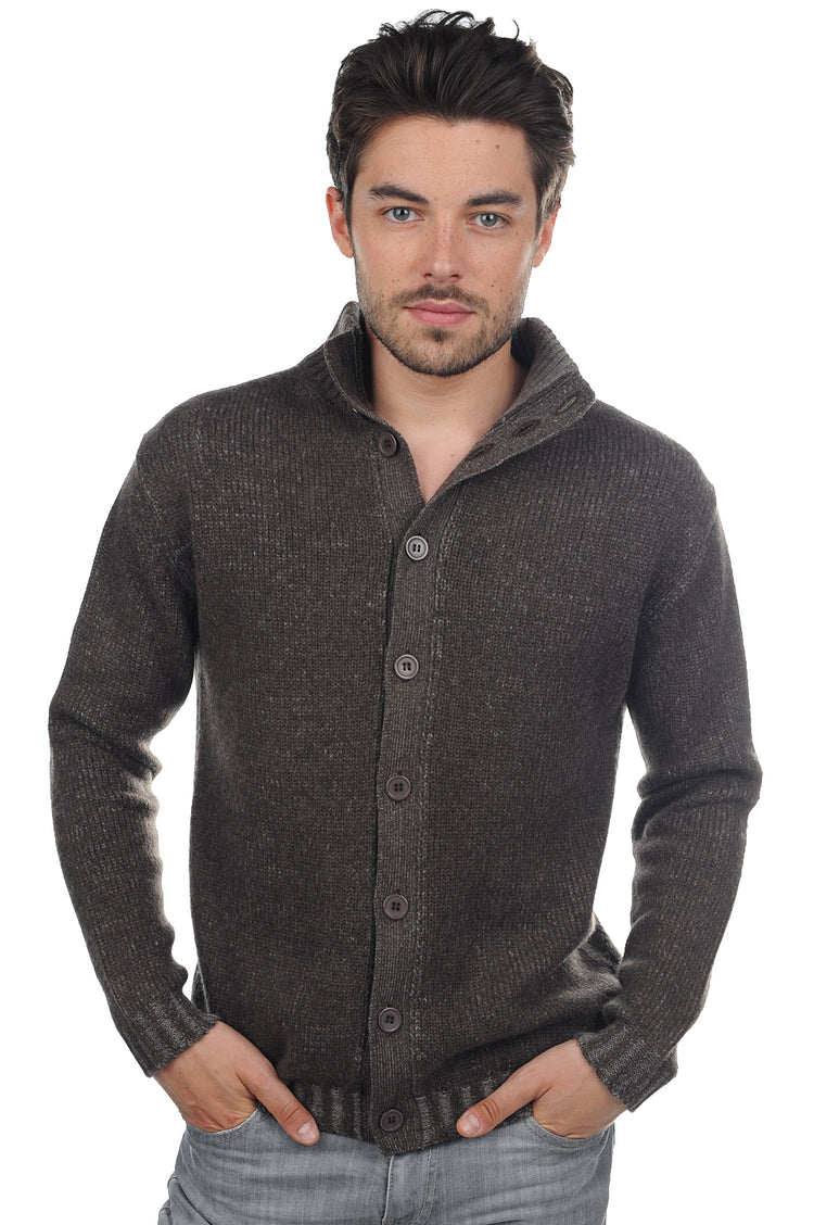 Jo men's cashmere - brown marl-marmotte marl - Mahogany