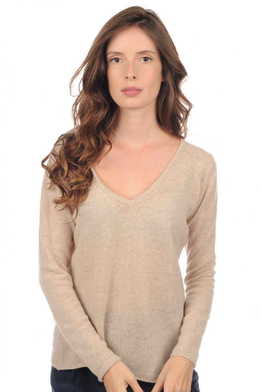 Flavie women's cashmere - timeless beige - Mahogany