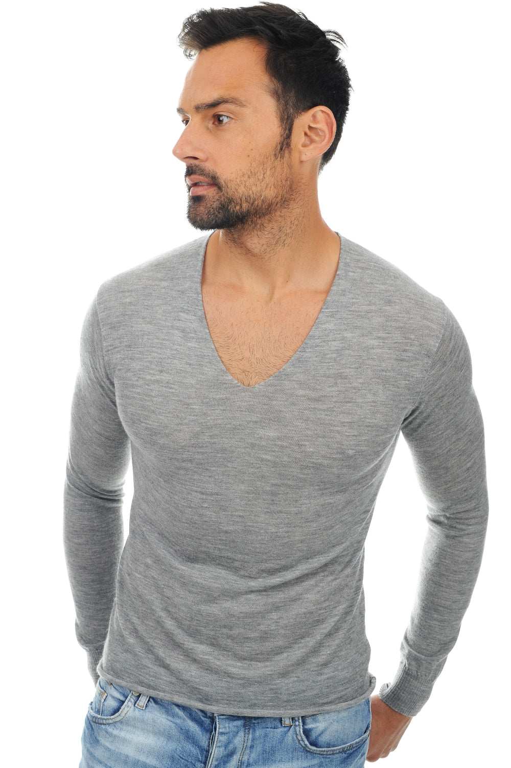 Leoduvet in cashmere down for men - marl grey - Mahogany