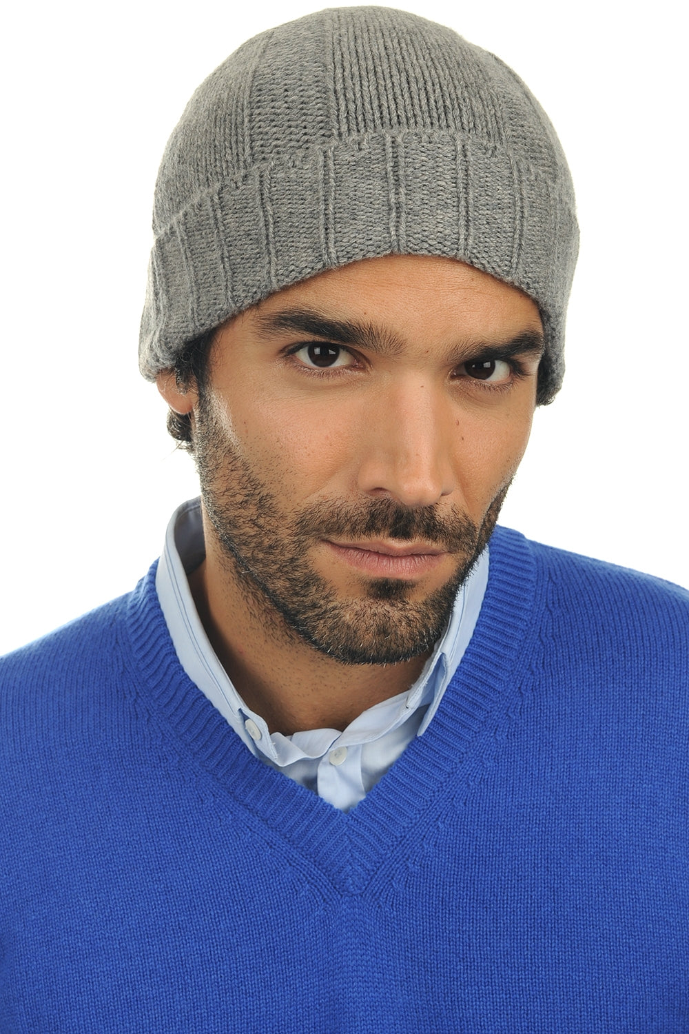 Ted in cashmere men's - grey marl - Mahogany