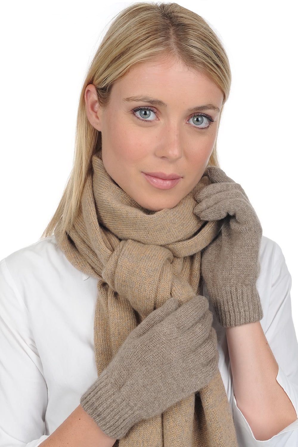 Manine cashmere women's jumper - natural brown marl - Mahogany