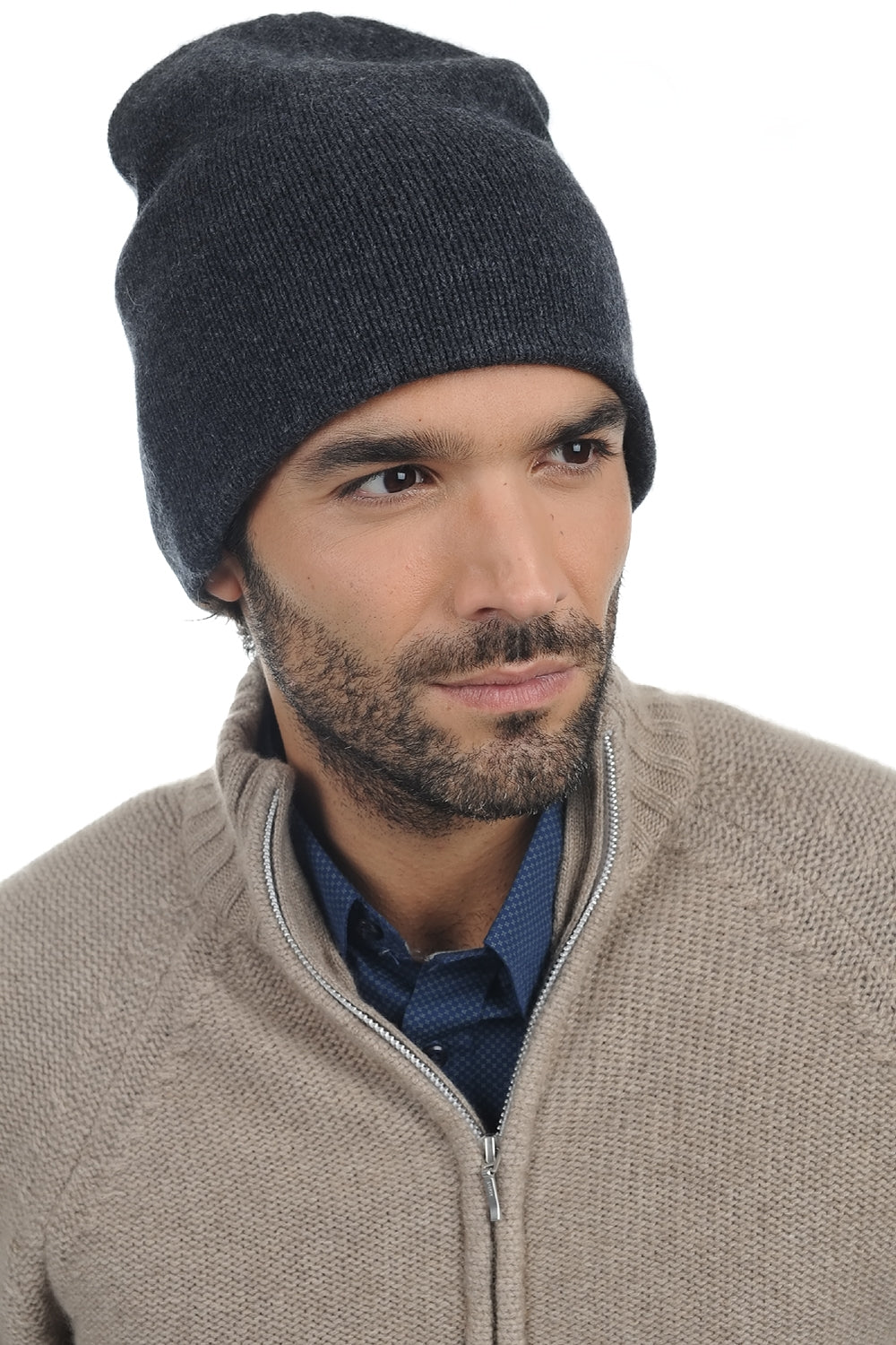 Aiden en cachemire homme - Vue 1 - anthracite chiné-gris chiné - Mahogany