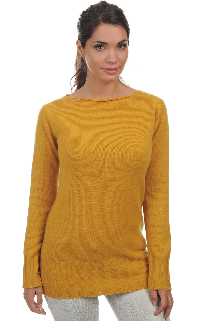 July in cashmere for women - mustard - Mahogany