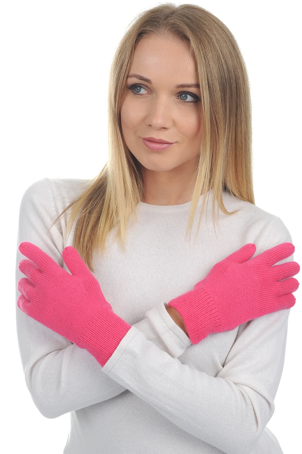 Manine cashmere women's jumper - shocking pink - Mahogany