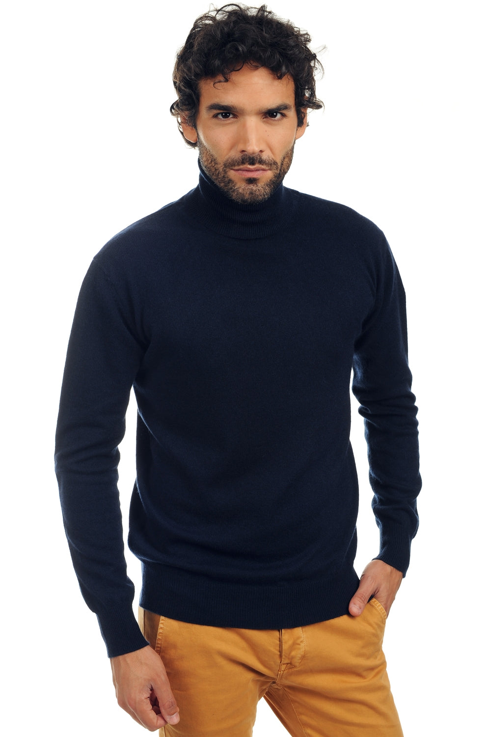 Preston men's cashmere - dark navy - Mahogany