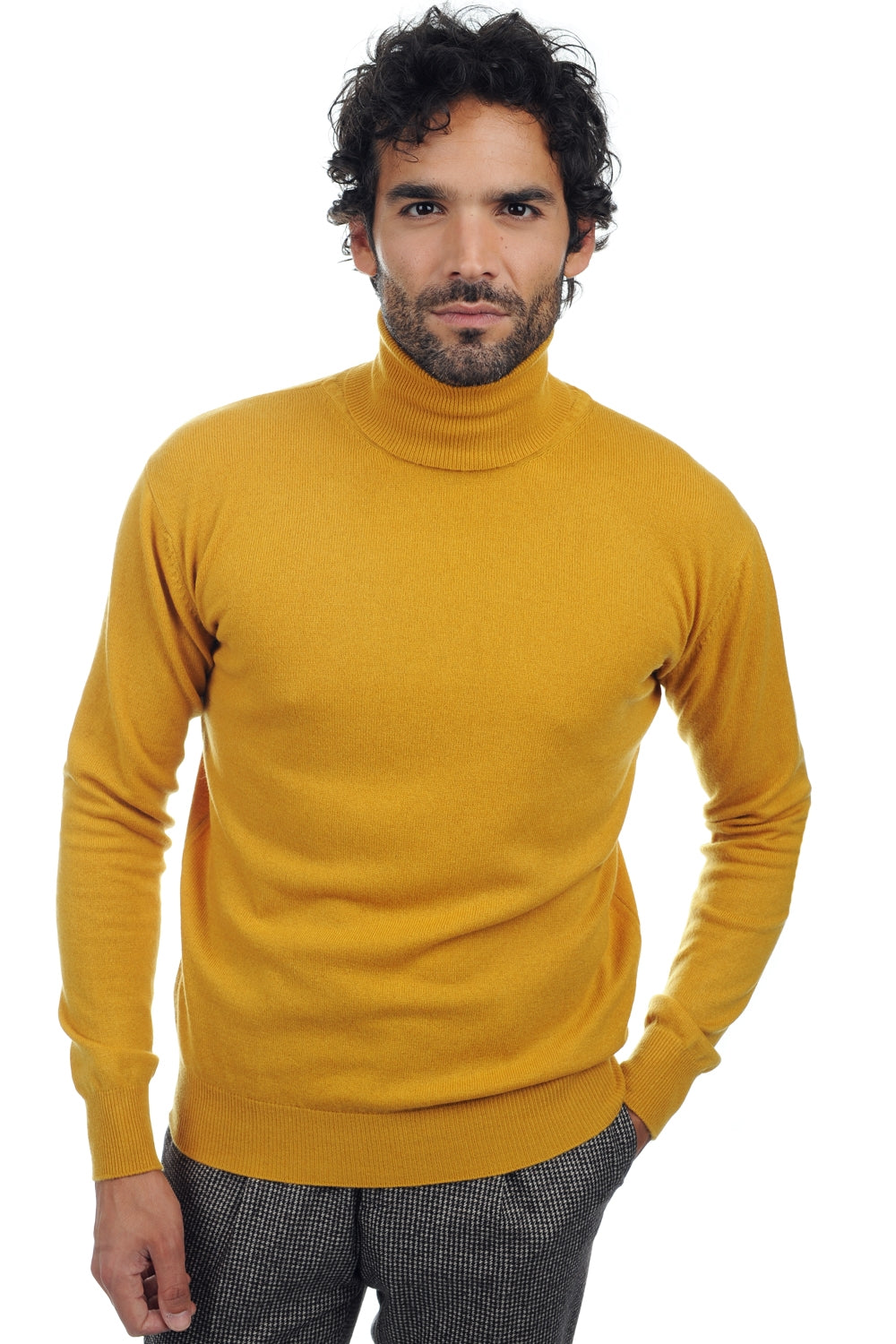 Preston men's cashmere - mustard - Mahogany