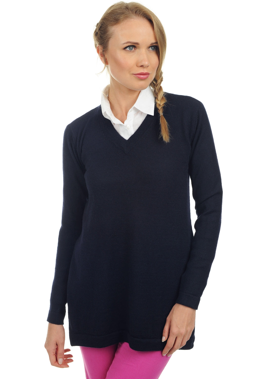 Sydney women's baby alpaca jumper - navy blue - Mahogany