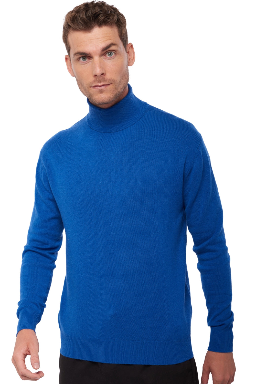 Edgar men's cashmere - lapis blue - Mahogany