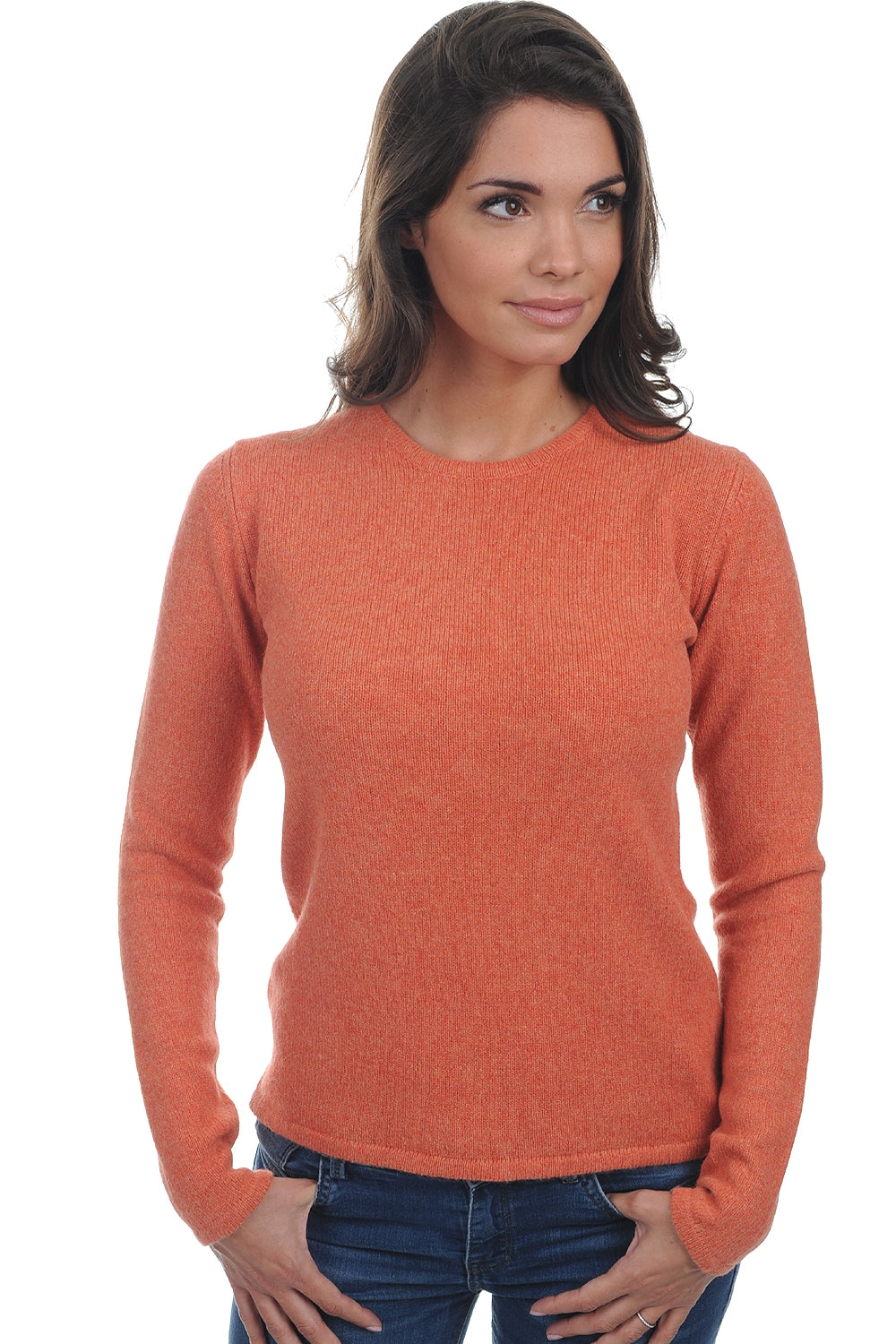 YakLine in yak for women - tender peach - Mahogany