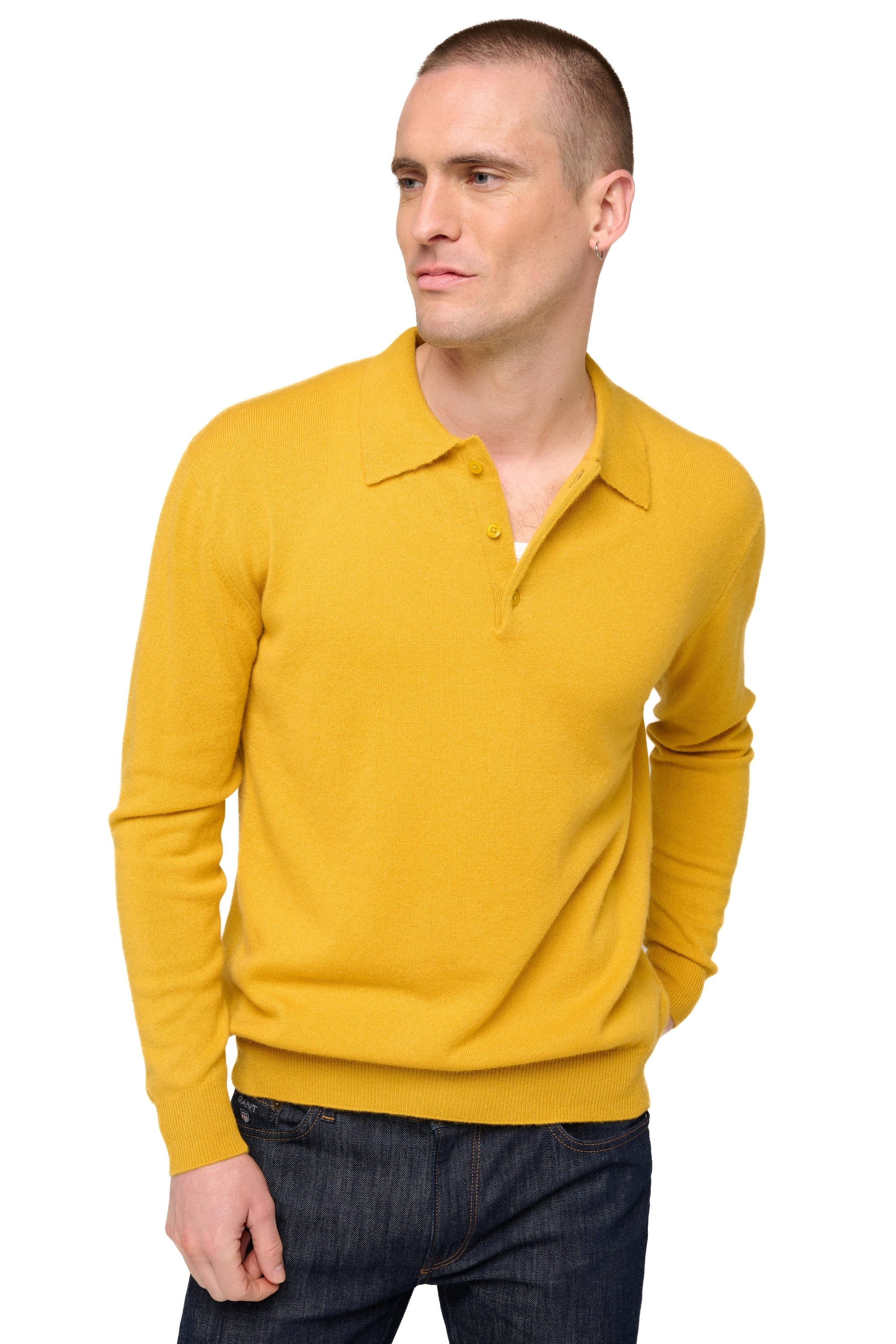 Alexandre in men's cashmere - mustard - Mahogany