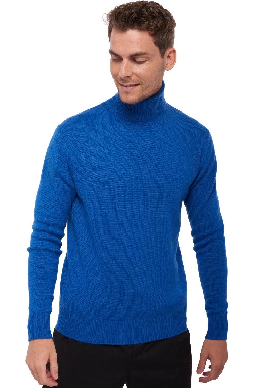 Edgar 4F in cashmere for men - lapis blue - Mahogany