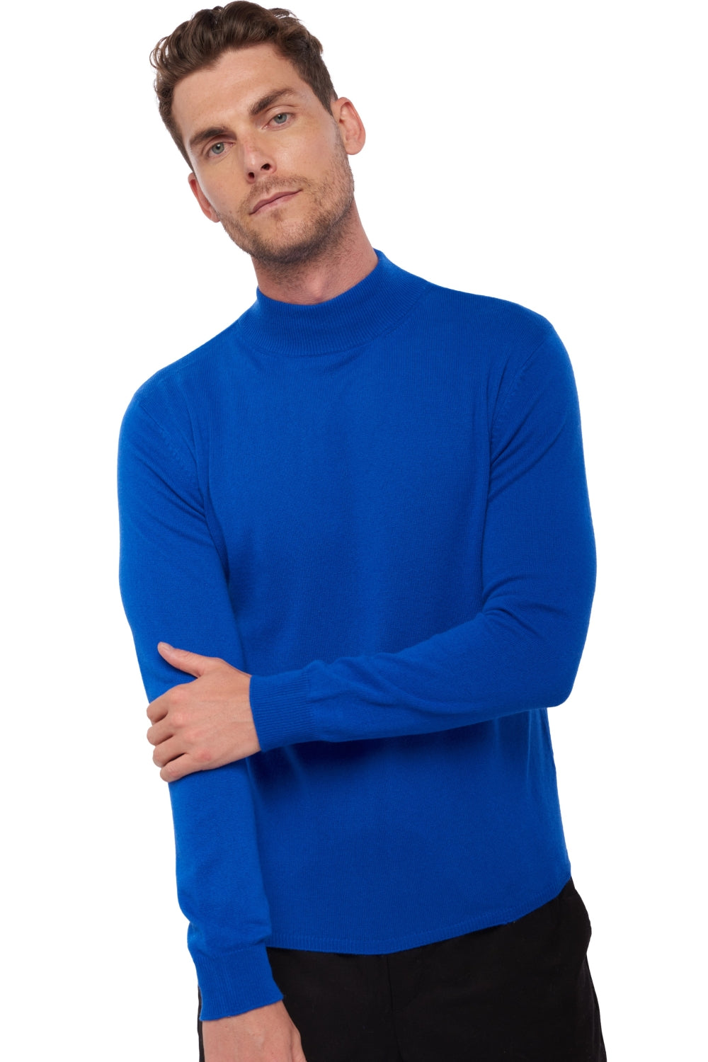 Frederic in cashmere for men - lapis blue - Mahogany