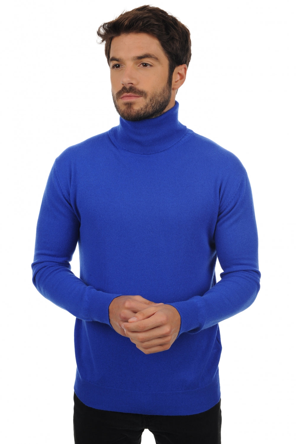 Preston men's cashmere - lapis blue - Mahogany