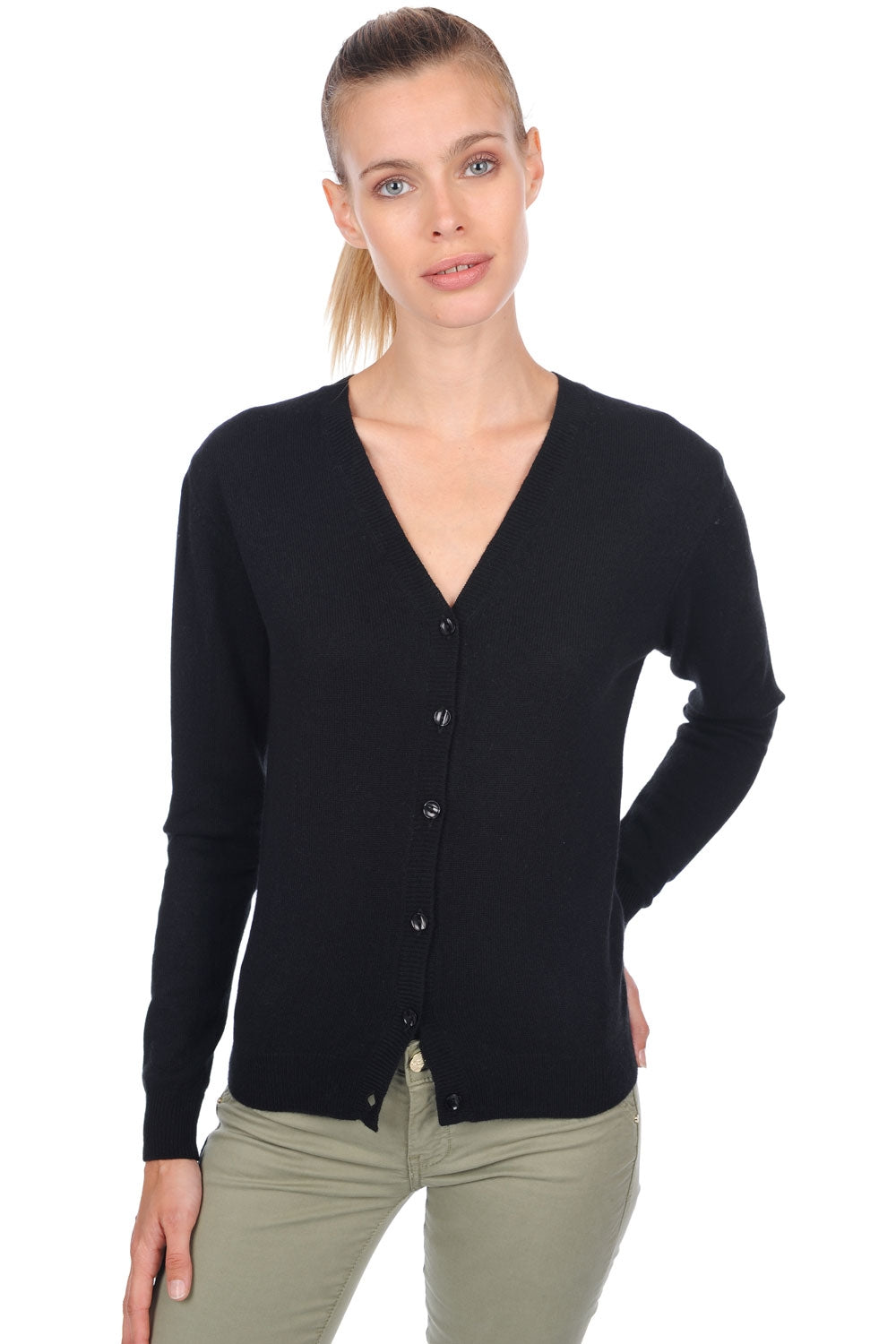 Taline women's cashmere jumper - black - Mahogany