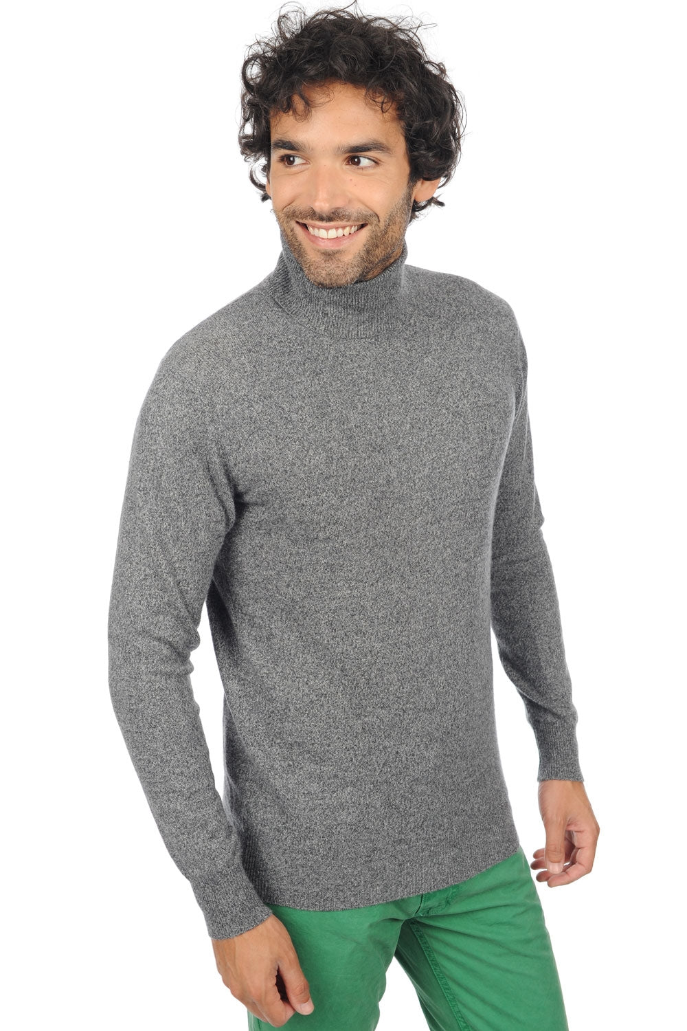 Tarry men's cashmere jumper - silver grey - Mahogany