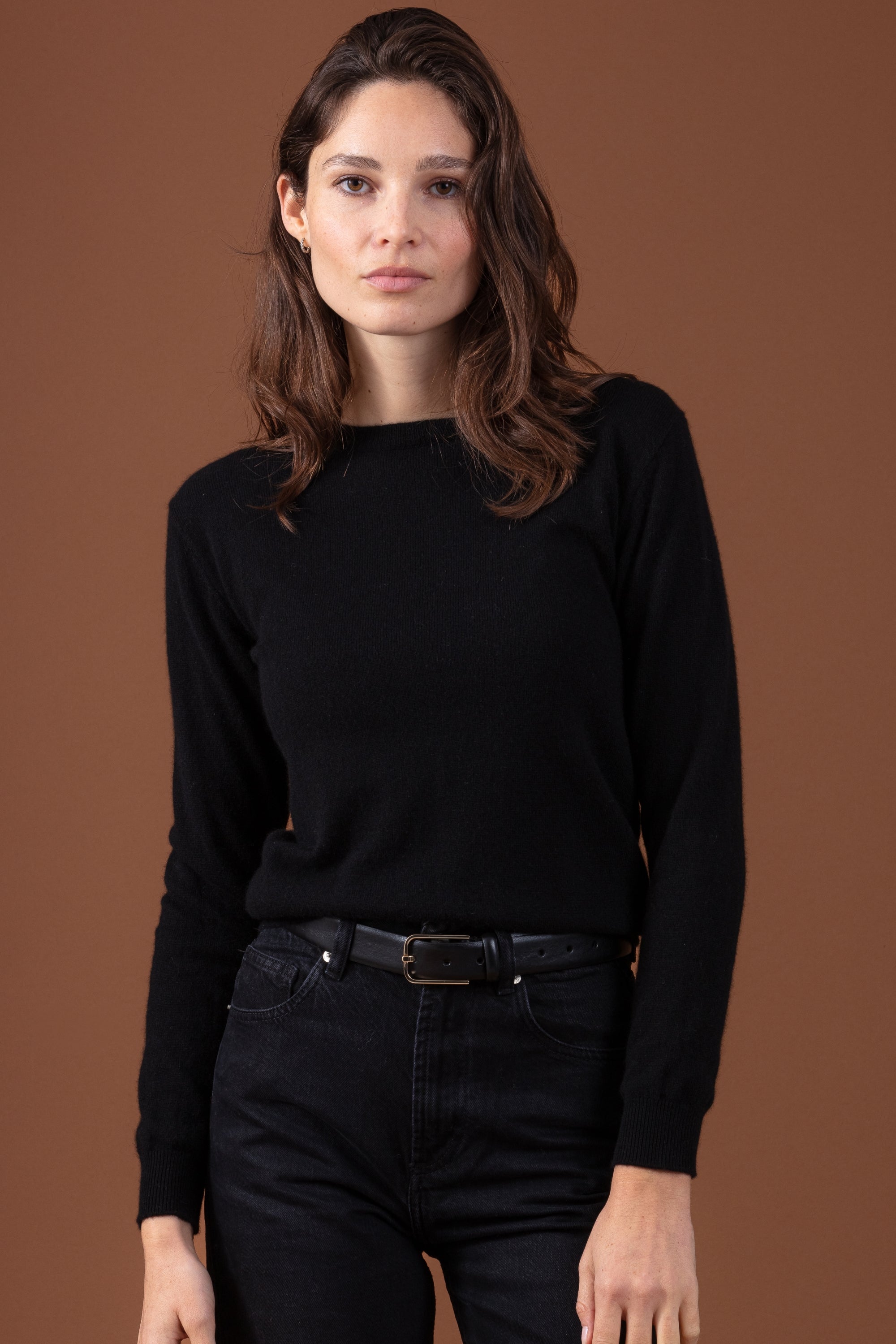 Thalia women's cashmere - black - Mahogany