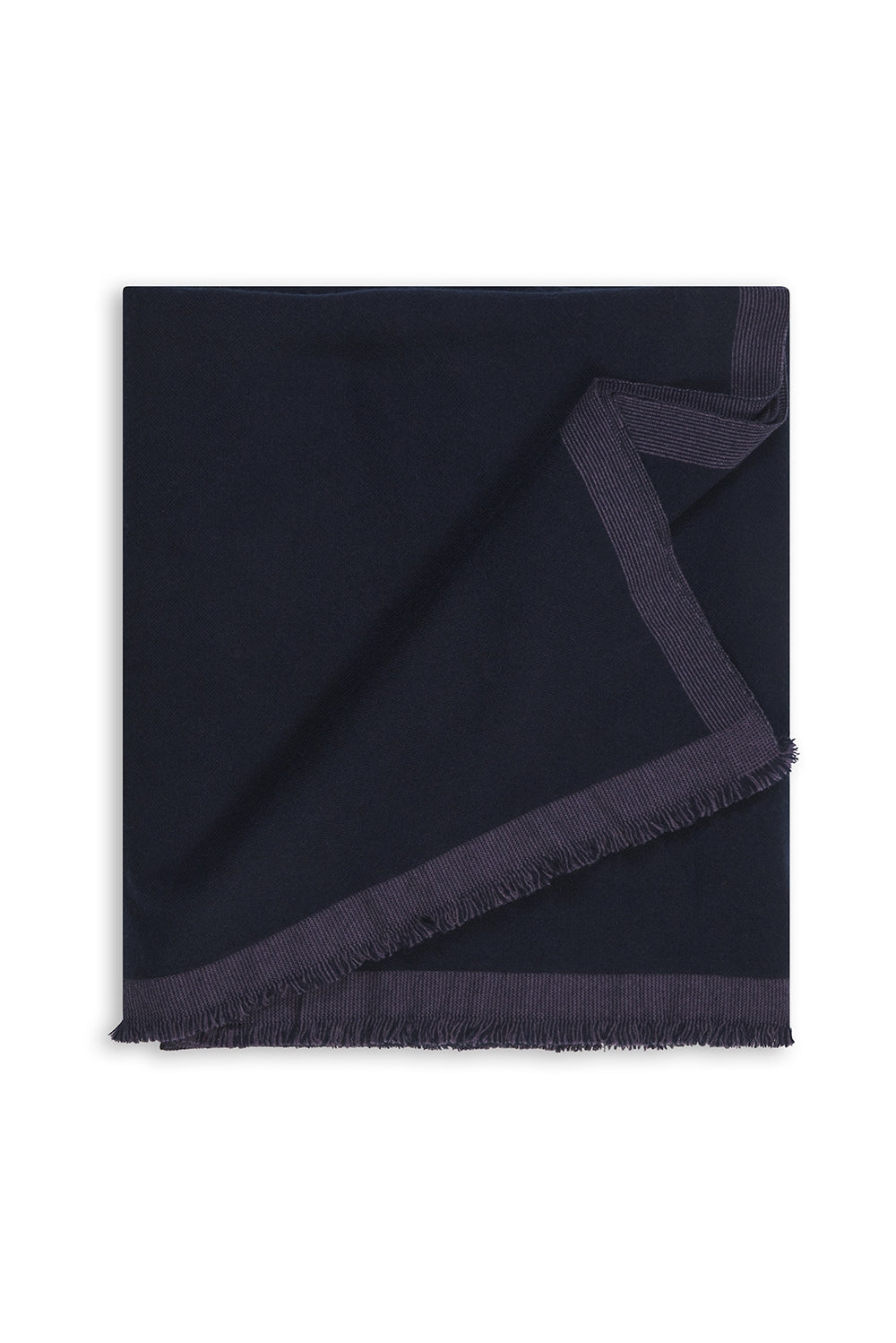 Fougere 130 x 190 in mixed cashmere - mulberry / dark navy - Mahogany