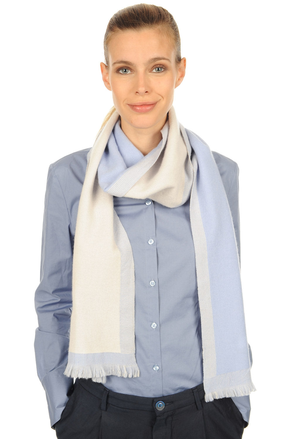 Cashmere scarf, 100% Cashmere, unisex, stripes, standard / 2 and 4 ply, thick weave, Mahogany