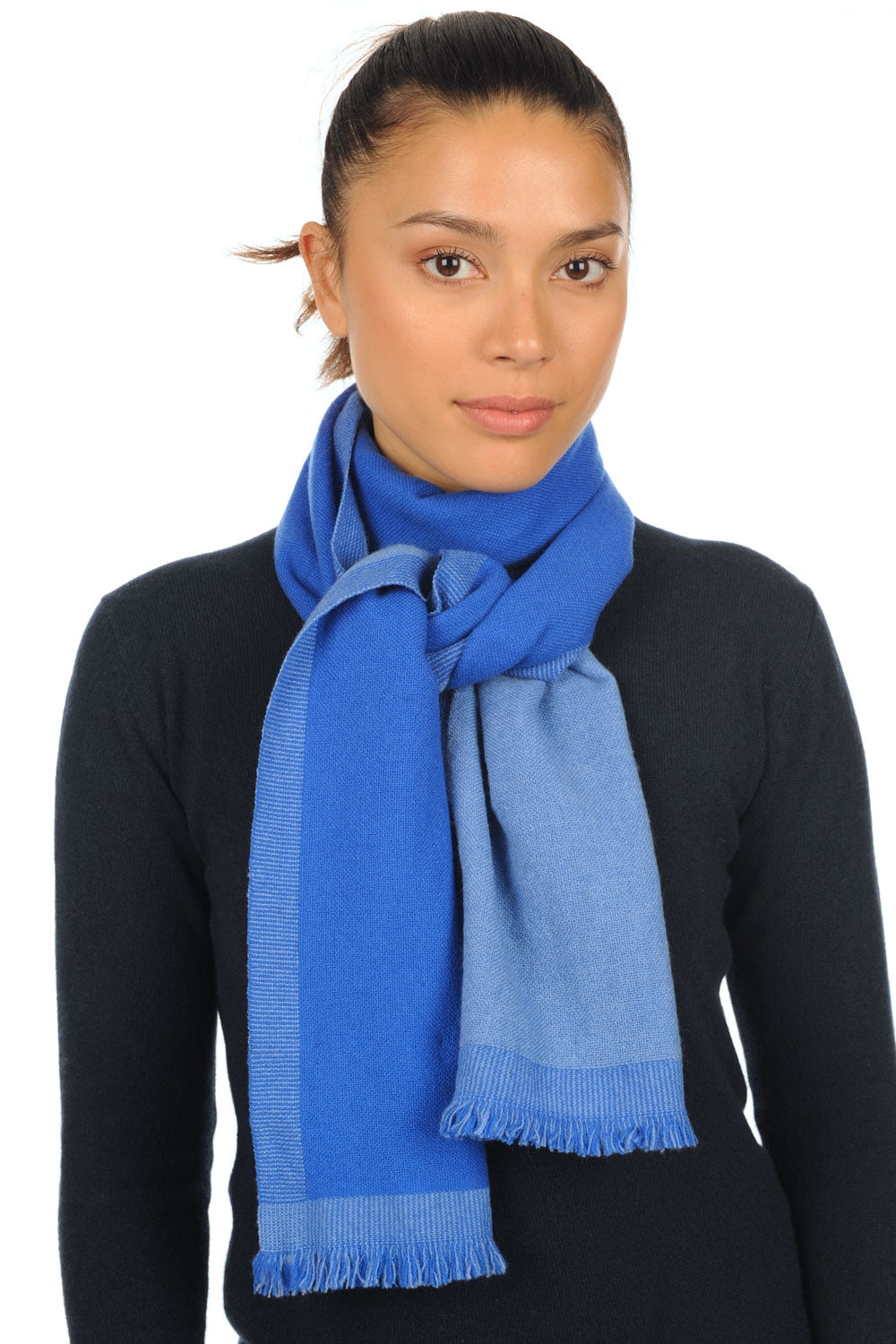 Tonnerre in cashmere unisex - lapis blue-marl blue - Mahogany