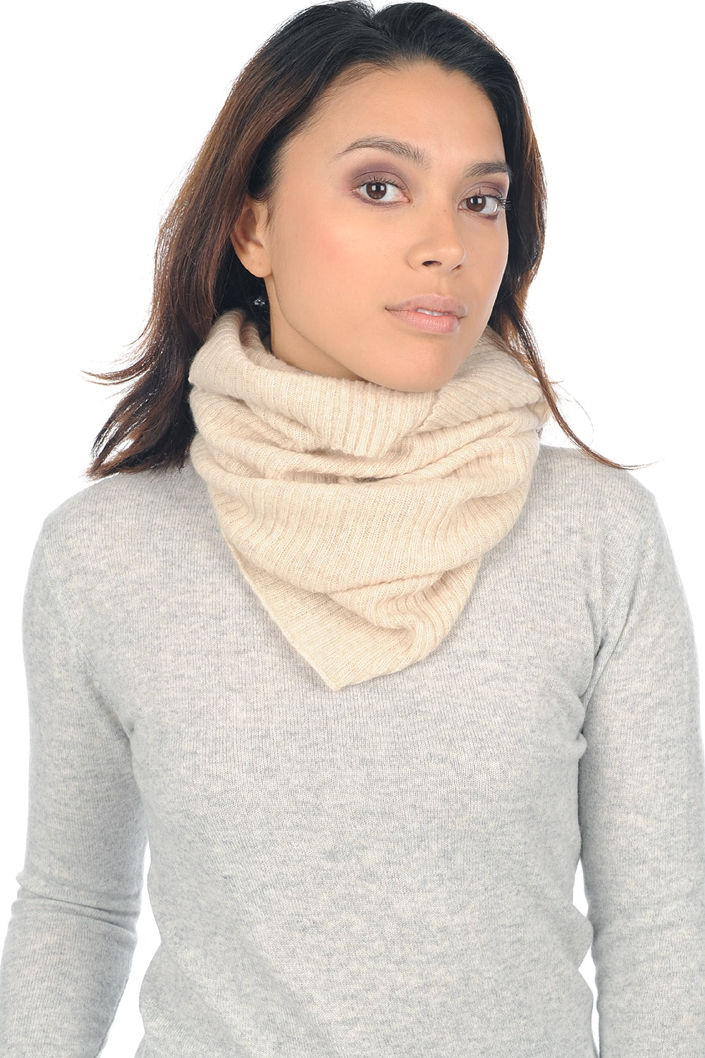 Cashmere scarf, 100% Cashmere, women's, standard / 2 and 4 ply, openwork knit, Mahogany