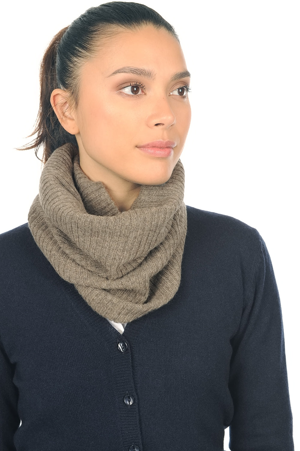 Cerise in cashmere for women - marmot marl - Mahogany