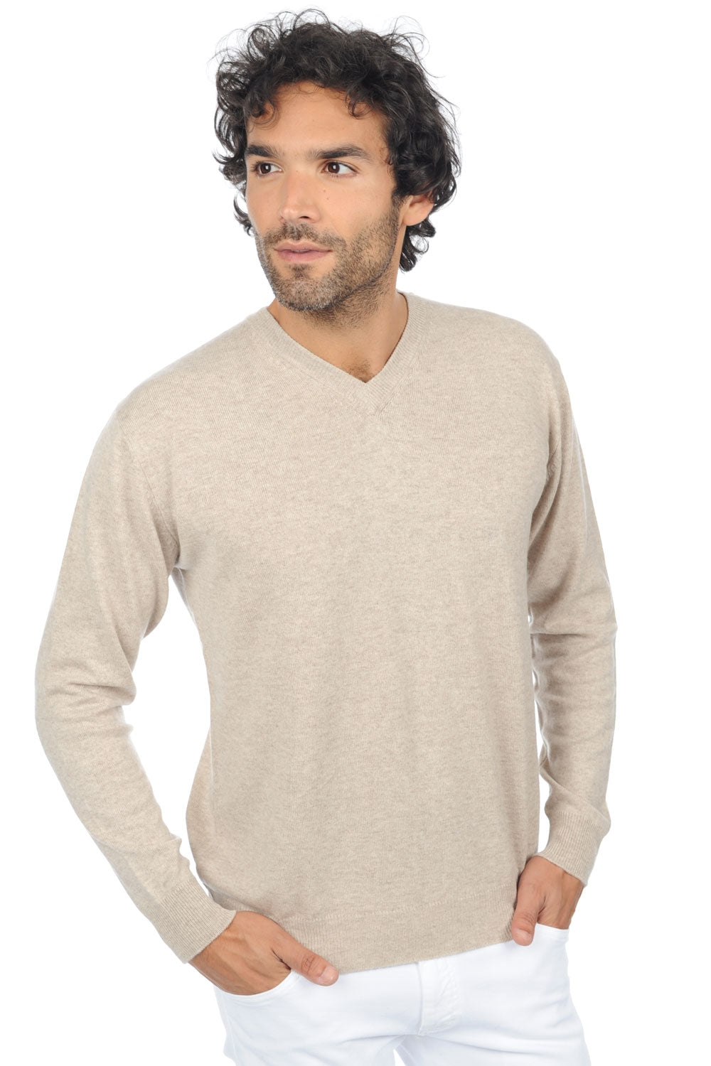 Gaspard Premium in cashmere for men - pema natural - Mahogany