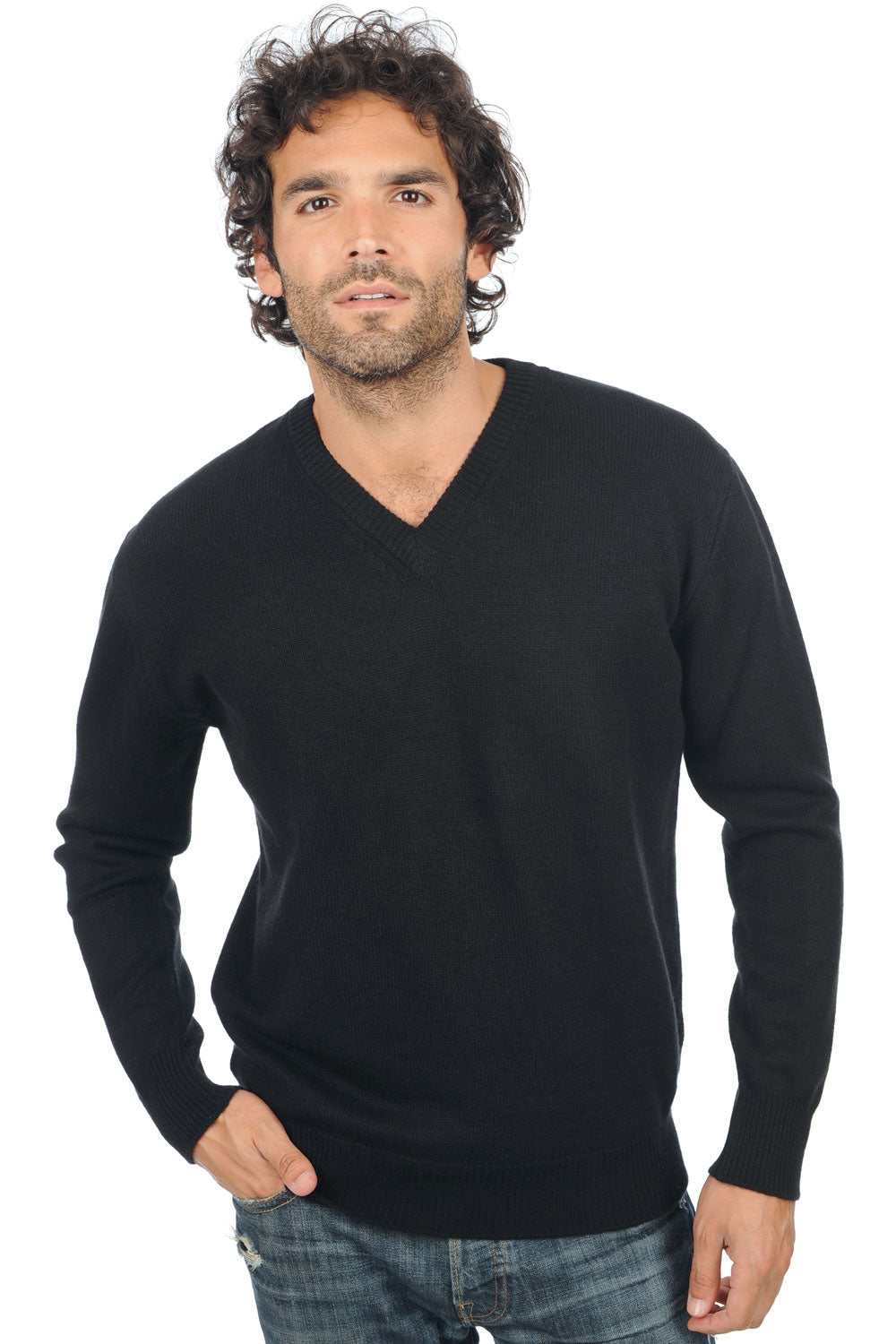 Hippolyte 4F Premium in cashmere for men - black - Mahogany