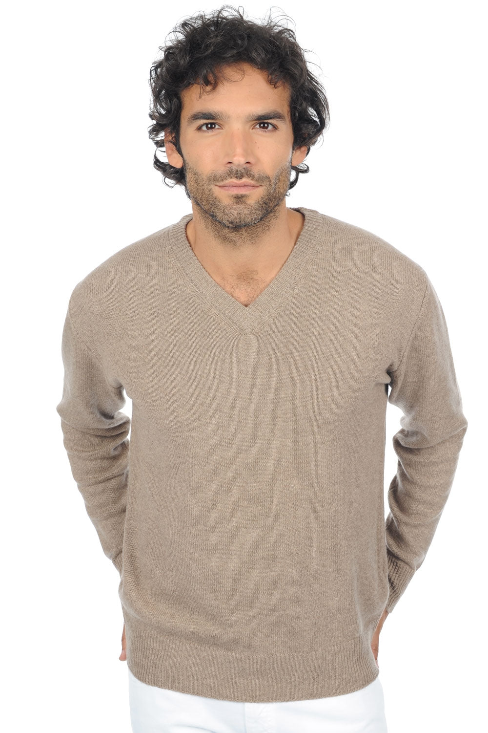 Hippolyte 4F Premium in cashmere for men - dolma natural - Mahogany