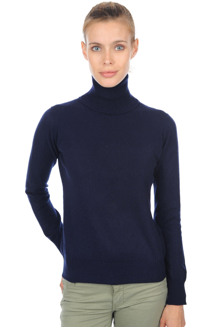 Lili Premium cashmere women's jumper - premium navy - Mahogany