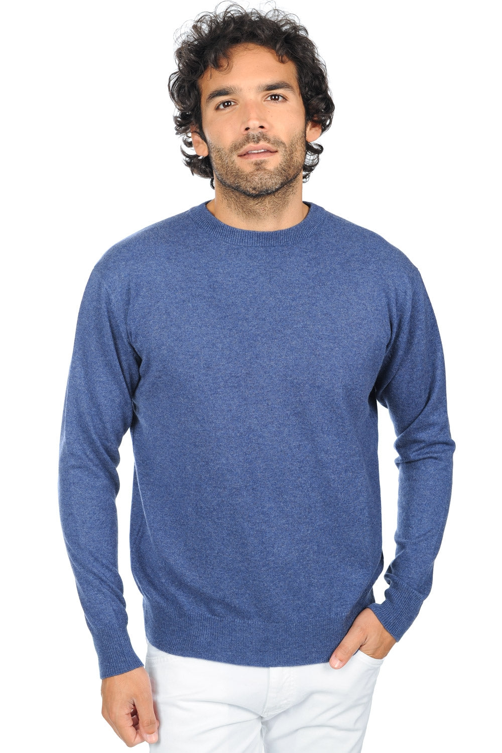 Nestor Premium cashmere men's jumper - premium rockpool - Mahogany