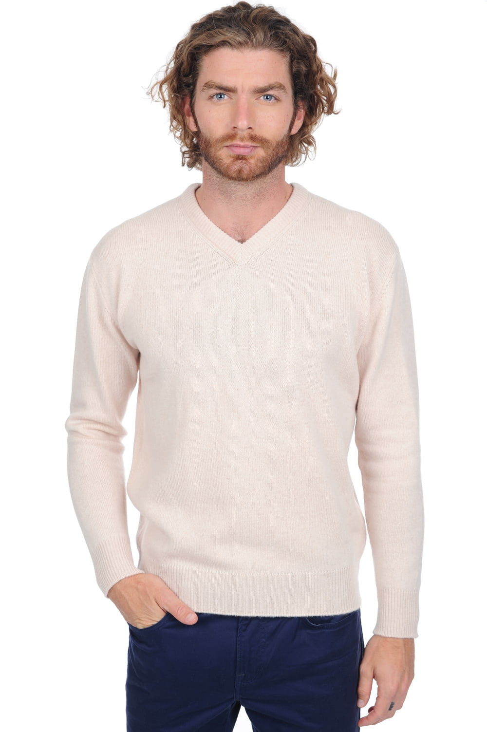 Hippolyte 4F men's cashmere jumper - no idea - Mahogany