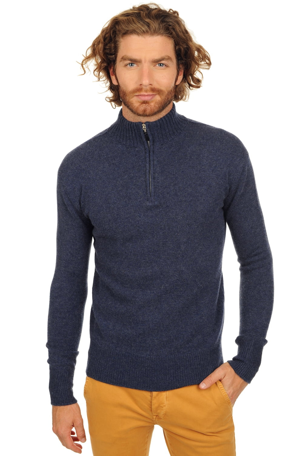 Donovan men's cashmere jumper - indigo - Mahogany
