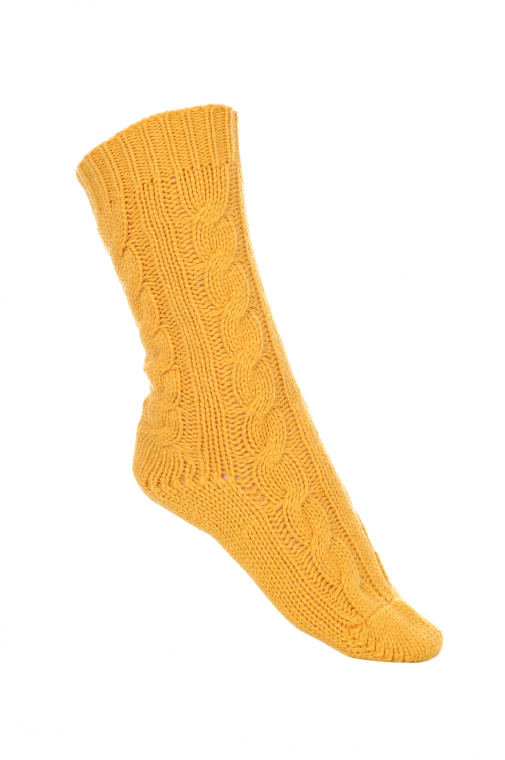 Pedibus cashmere unisex socks - mustard - Mahogany