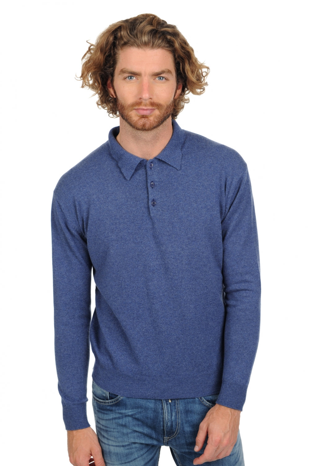 Alexandre Premium cashmere men's jumper - premium rockpool - Mahogany