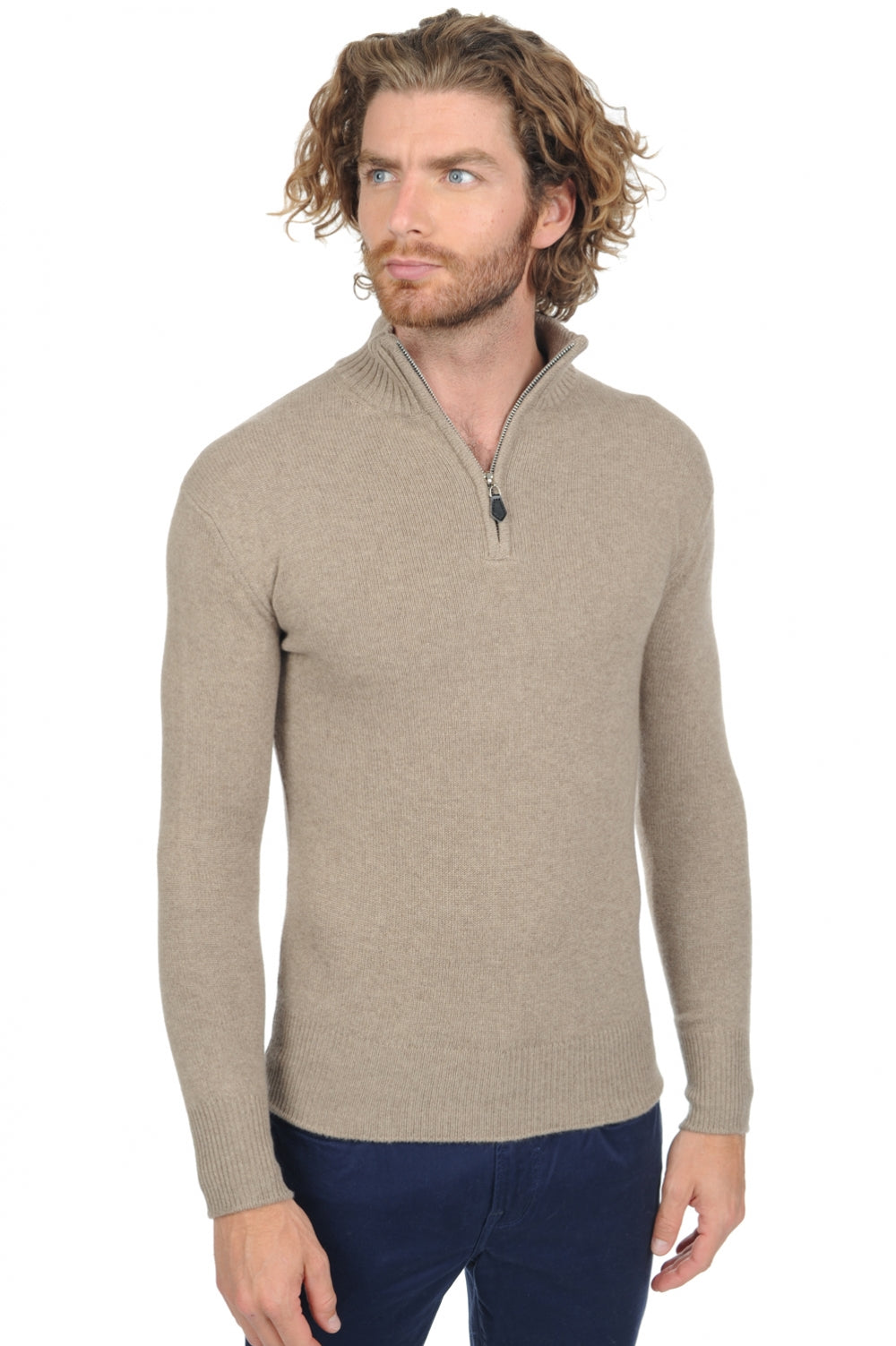 Donovan Premium en cachemire homme - Vue 2 - dolma natural - Mahogany