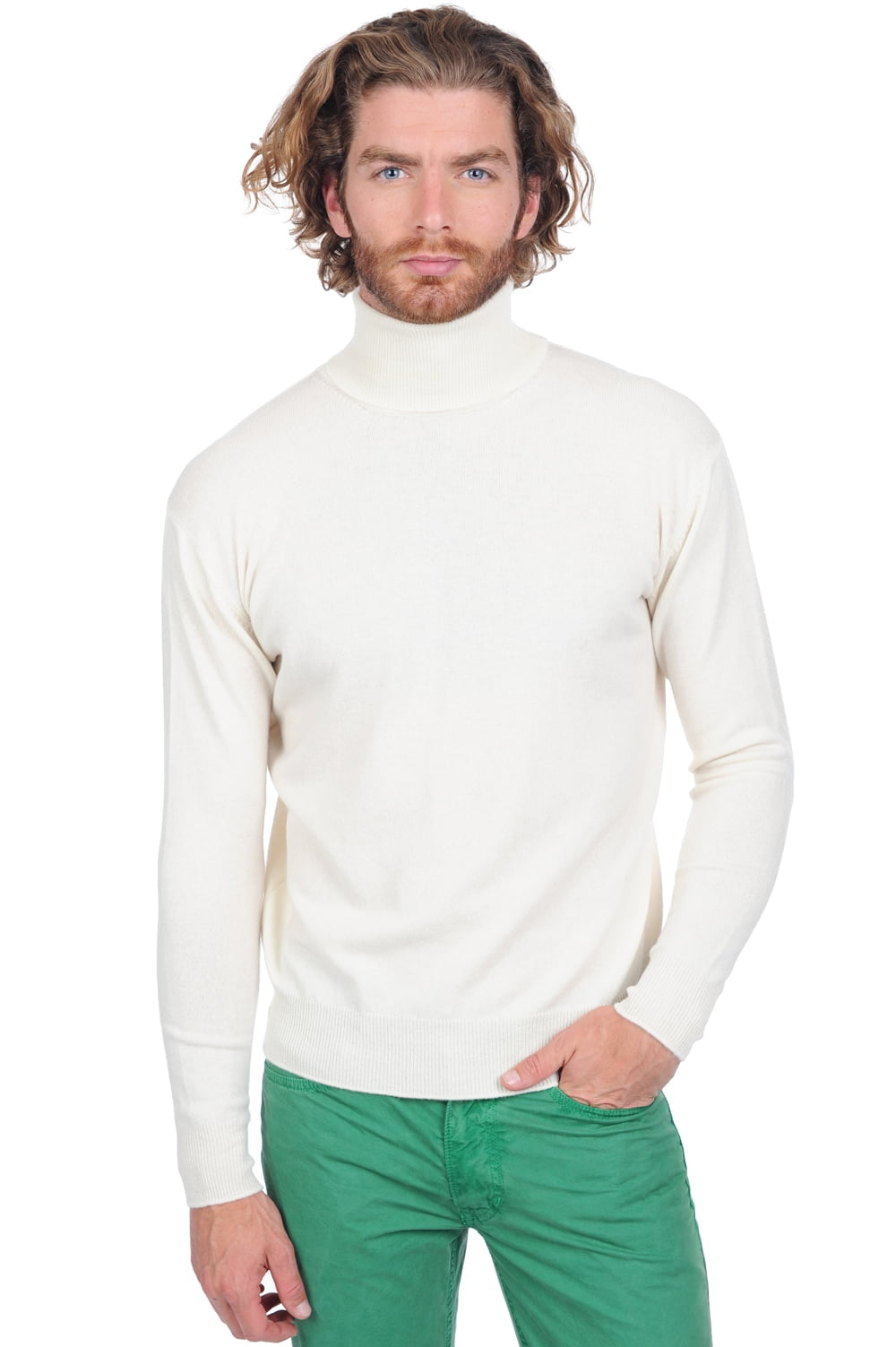 Edgar Premium cashmere men's jumper - tenzin natural - Mahogany