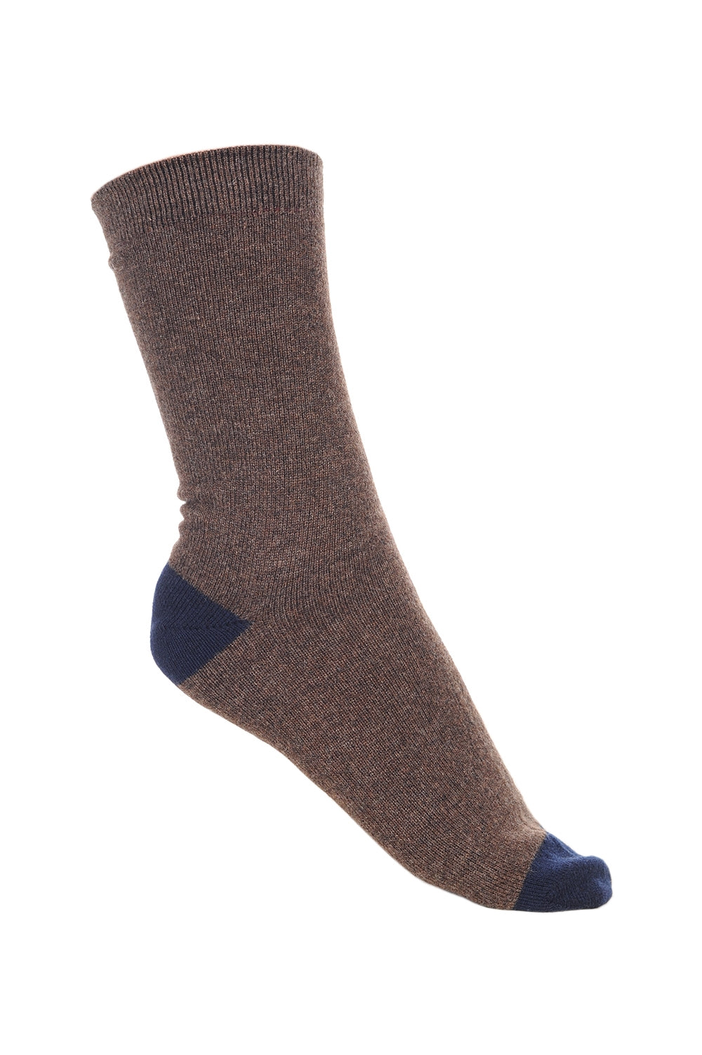 Frontibus women's cashmere & elastane jumper - brown marl-dark navy - Mahogany