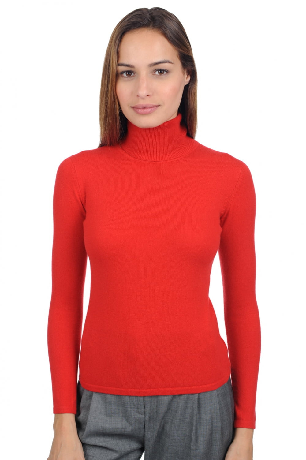 Jade Premium women's cashmere jumper - red - Mahogany