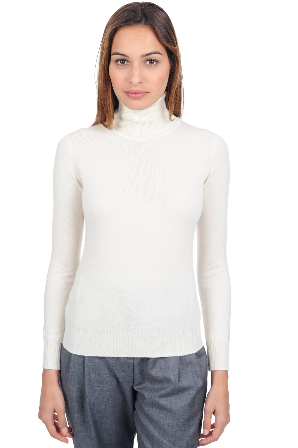 Lili Premium cashmere women's jumper - tenzin natural - Mahogany