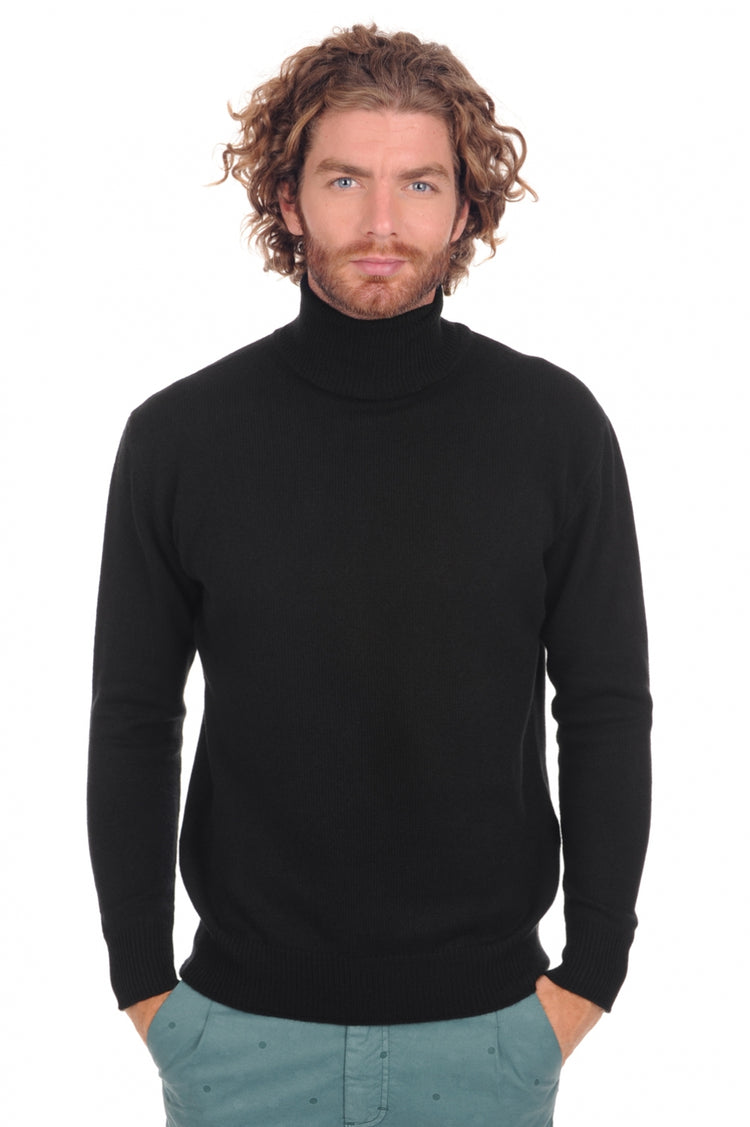 Cashmere jumper, 100% cashmere, men, roll neck, straight cut, long sleeves, fine knit, Mahogany