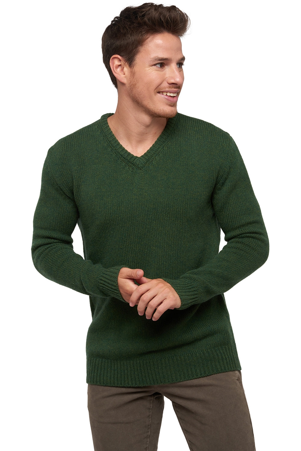 Atman men's cashmere jumper - cedar - Mahogany
