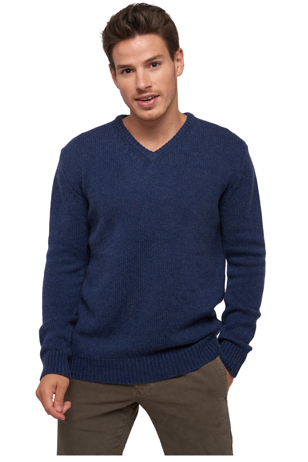 Atman men's cashmere jumper - indigo - Mahogany