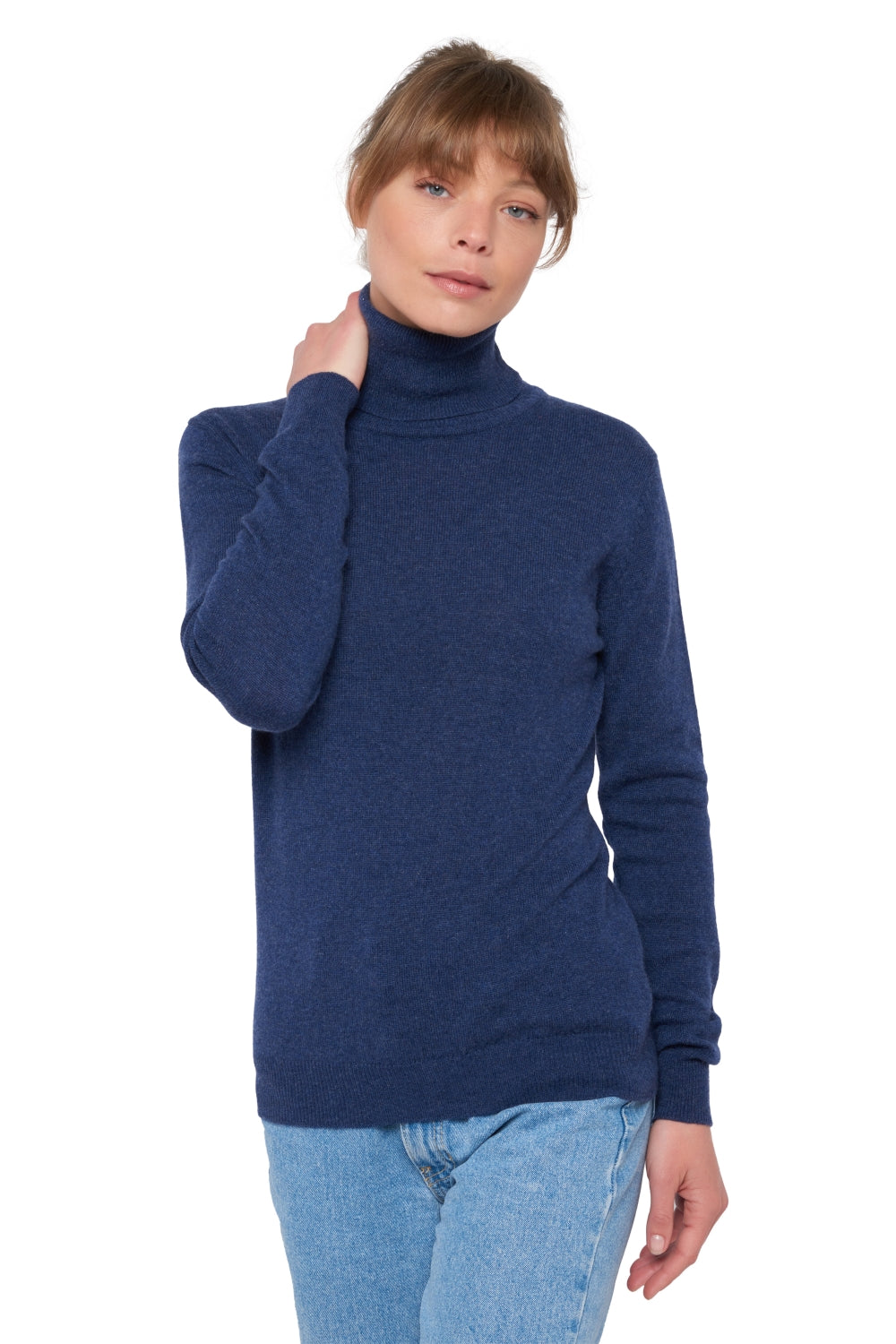 Lili in cashmere for women - indigo - Mahogany