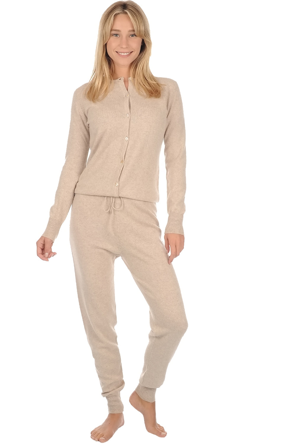 Plume cashmere jumper for women - timeless beige - Mahogany
