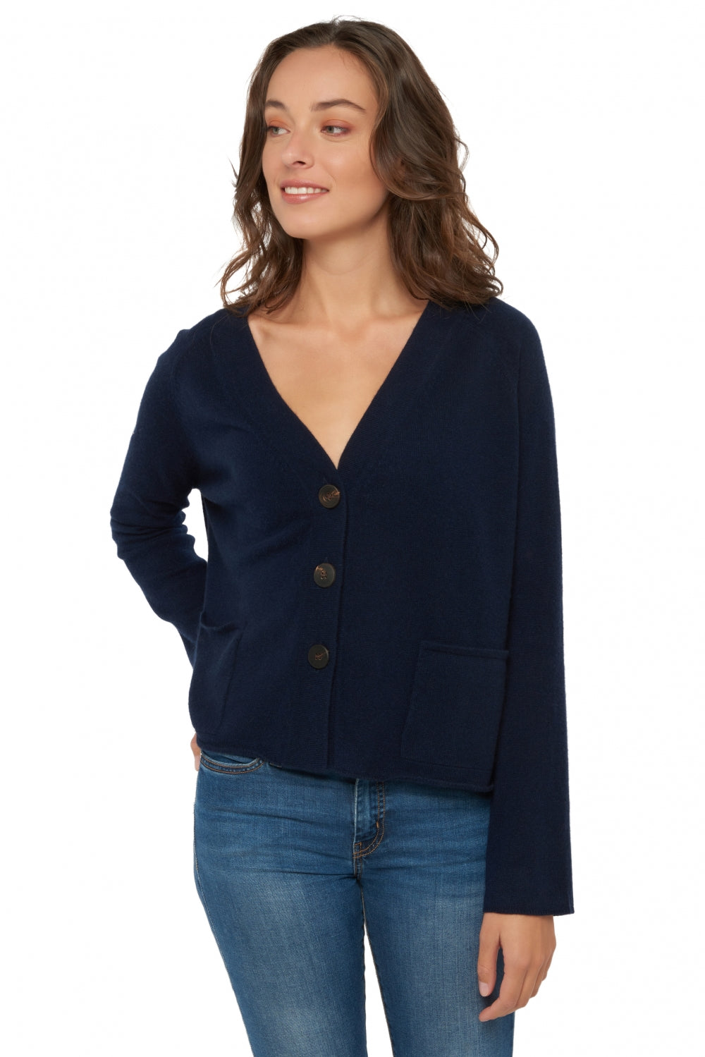 Chana women's cashmere - dark navy - Mahogany
